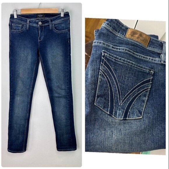 PEPE Jeans London Sanded Embroidered Pockets Blue 28 - Picture 1 of 9